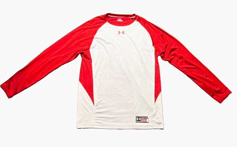 Under Armour Men's Large Long Sleeve Crew Neck Stretch Gym Colorblock T-Shirt